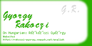 gyorgy rakoczi business card